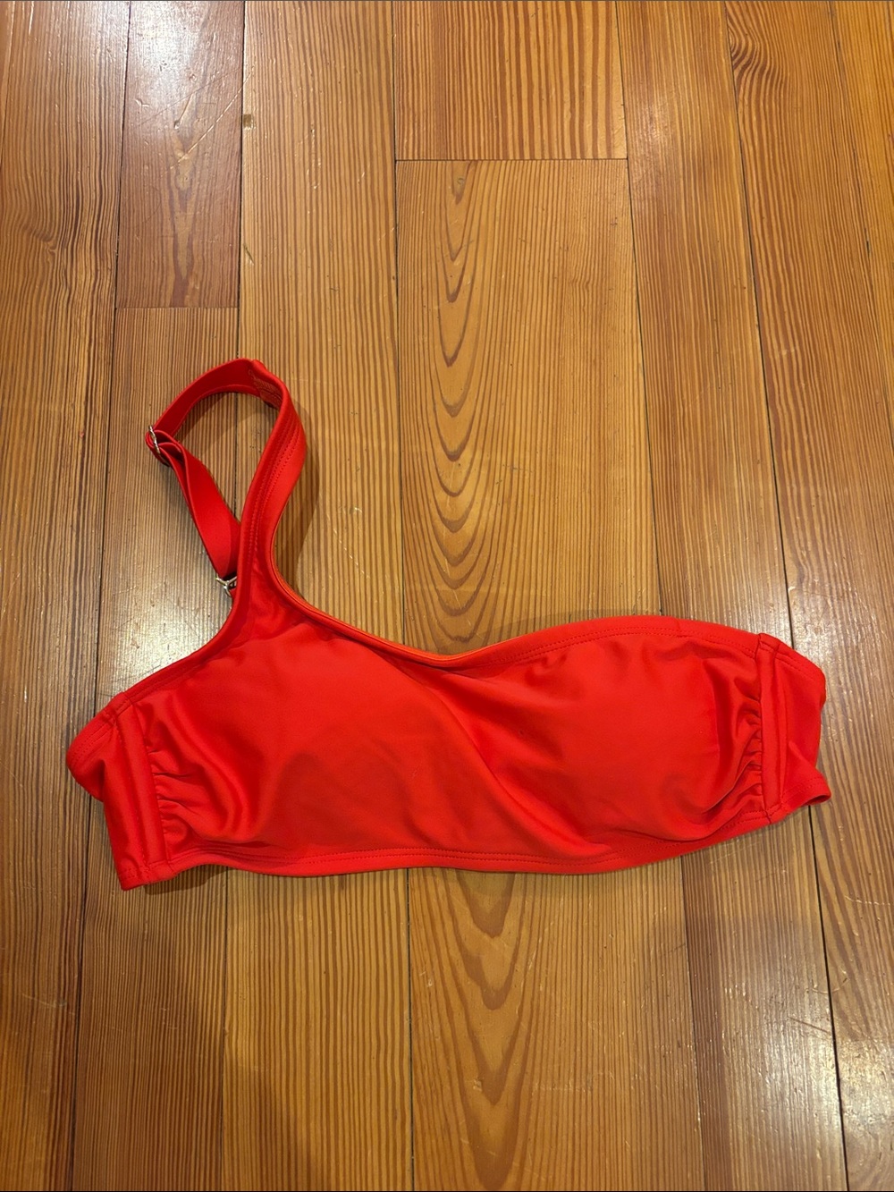 Xhilaration Red One-Shoulder Bikini Top